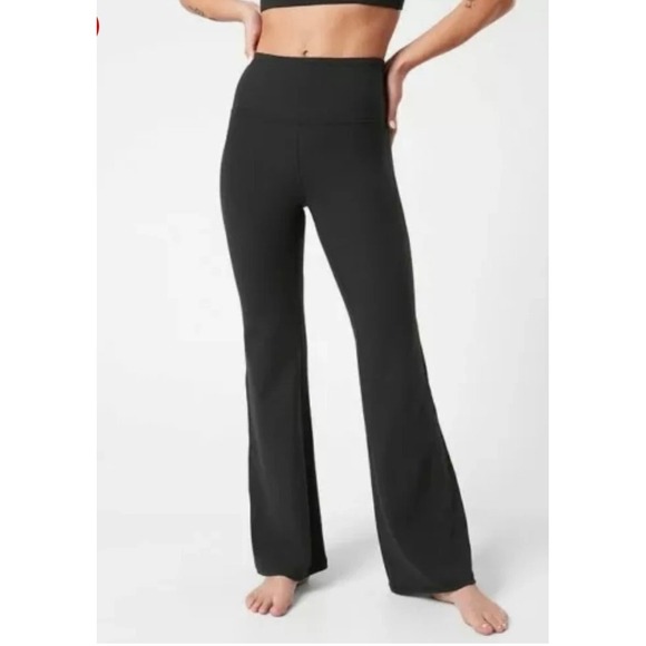 Athleta Elation Flare Pant Large High Rise Wide Leg Yoga Dance Casual Lounge - Picture 1 of 13